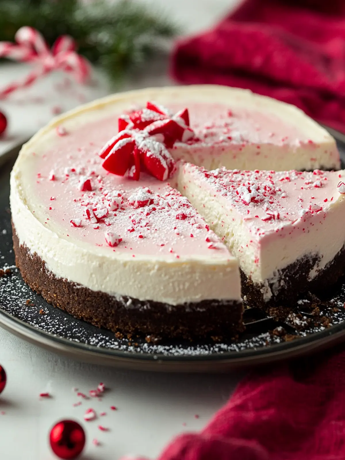 Decadent No-Bake Peppermint Cheesecake for Sweet Memories Peppermint Cheesecake