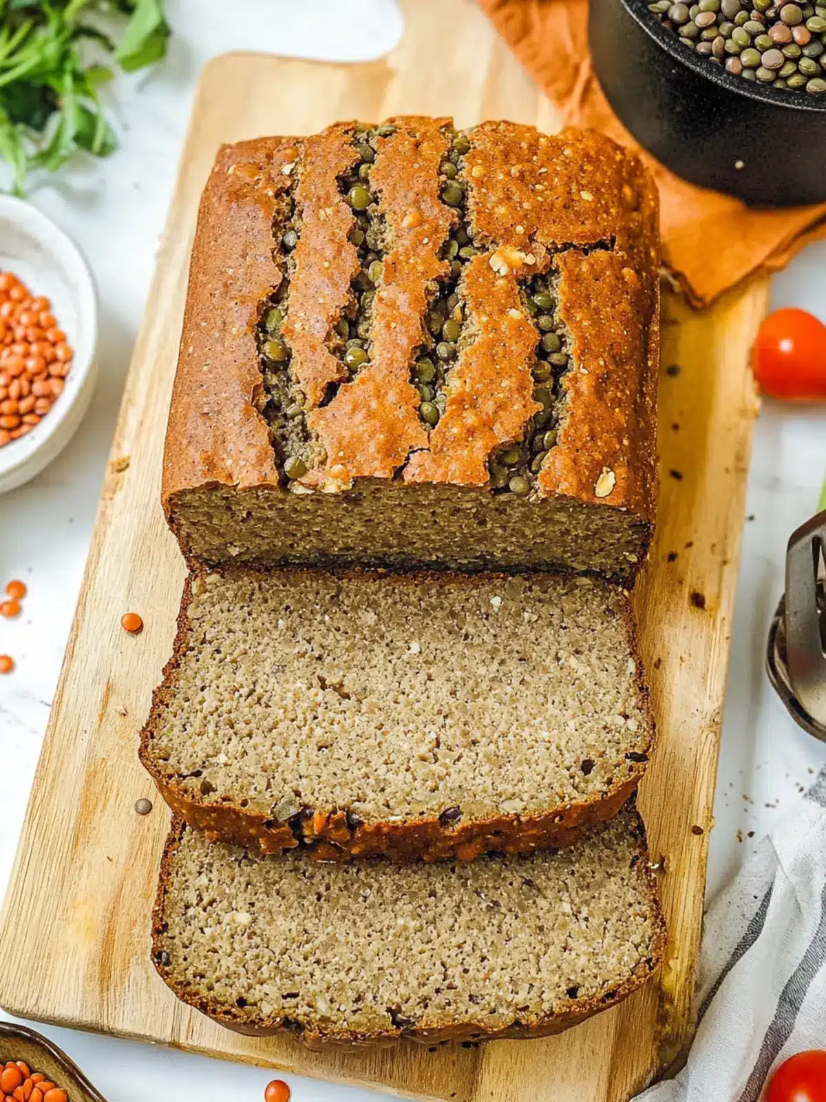 High Protein Tofu Lentil Bread: Deliciously Healthy & Easy High Protein Tofu Lentil Bread