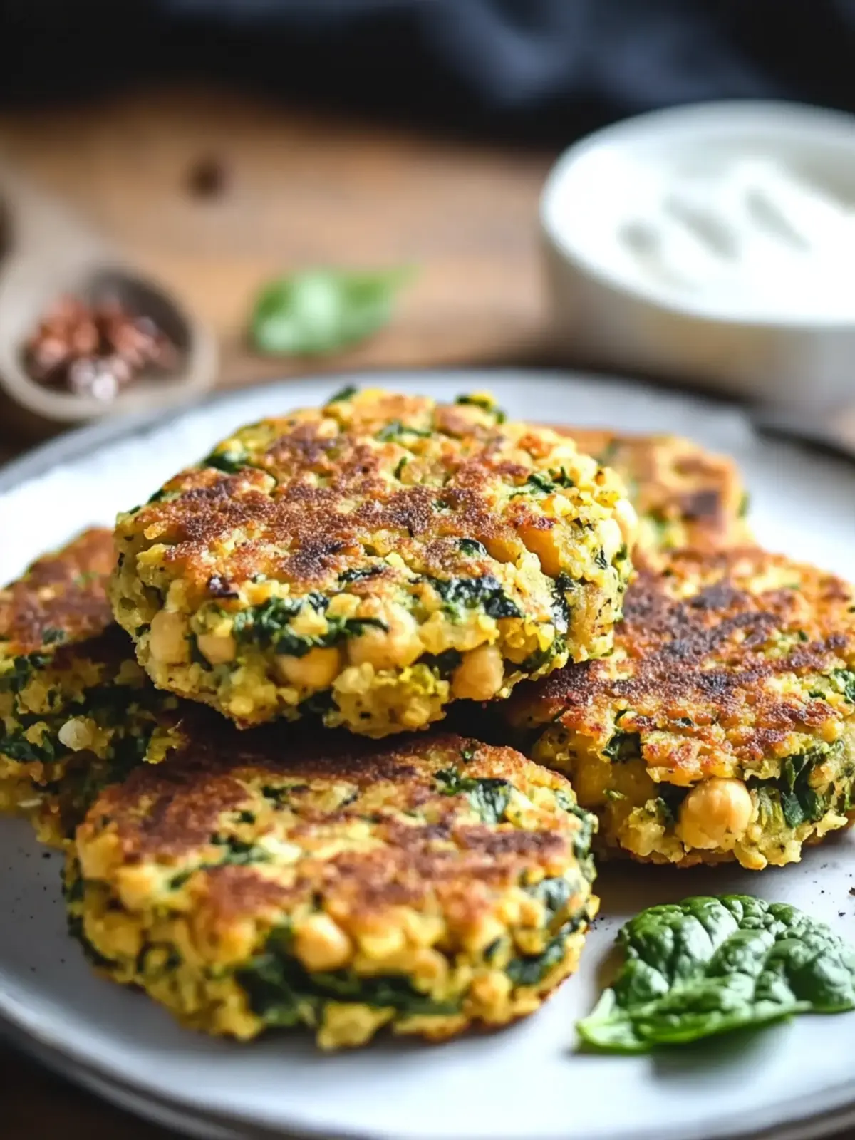 Delicious Spinach Chickpea Cakes for a Quick Dinner Fix Spinach Chickpea Cakes