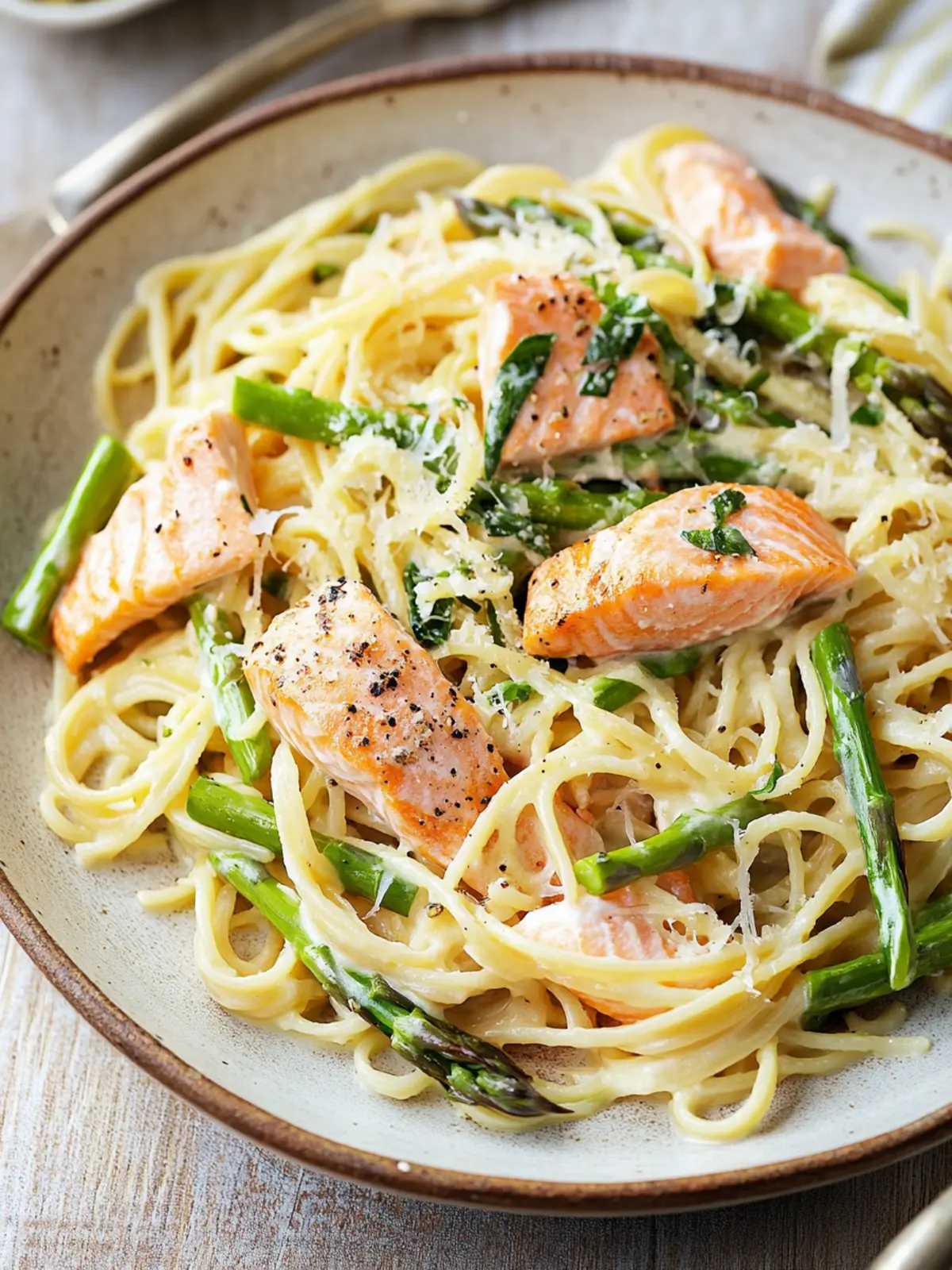 Creamy Salmon and Asparagus Pasta That'll Wow Your Taste Buds Creamy Salmon and Asparagus Pasta