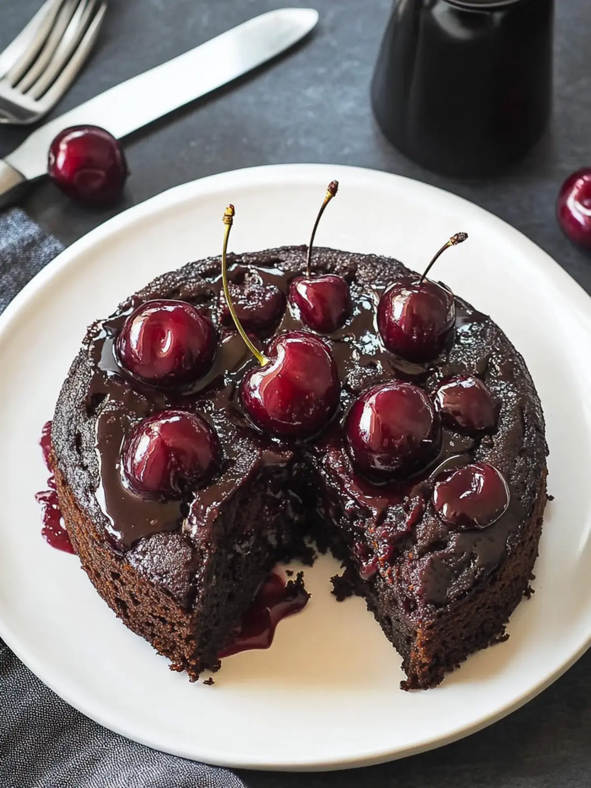 Decadent Chocolate Cherry Upside Down Cake You’ll Love Chocolate Cherry Upside Down Cake