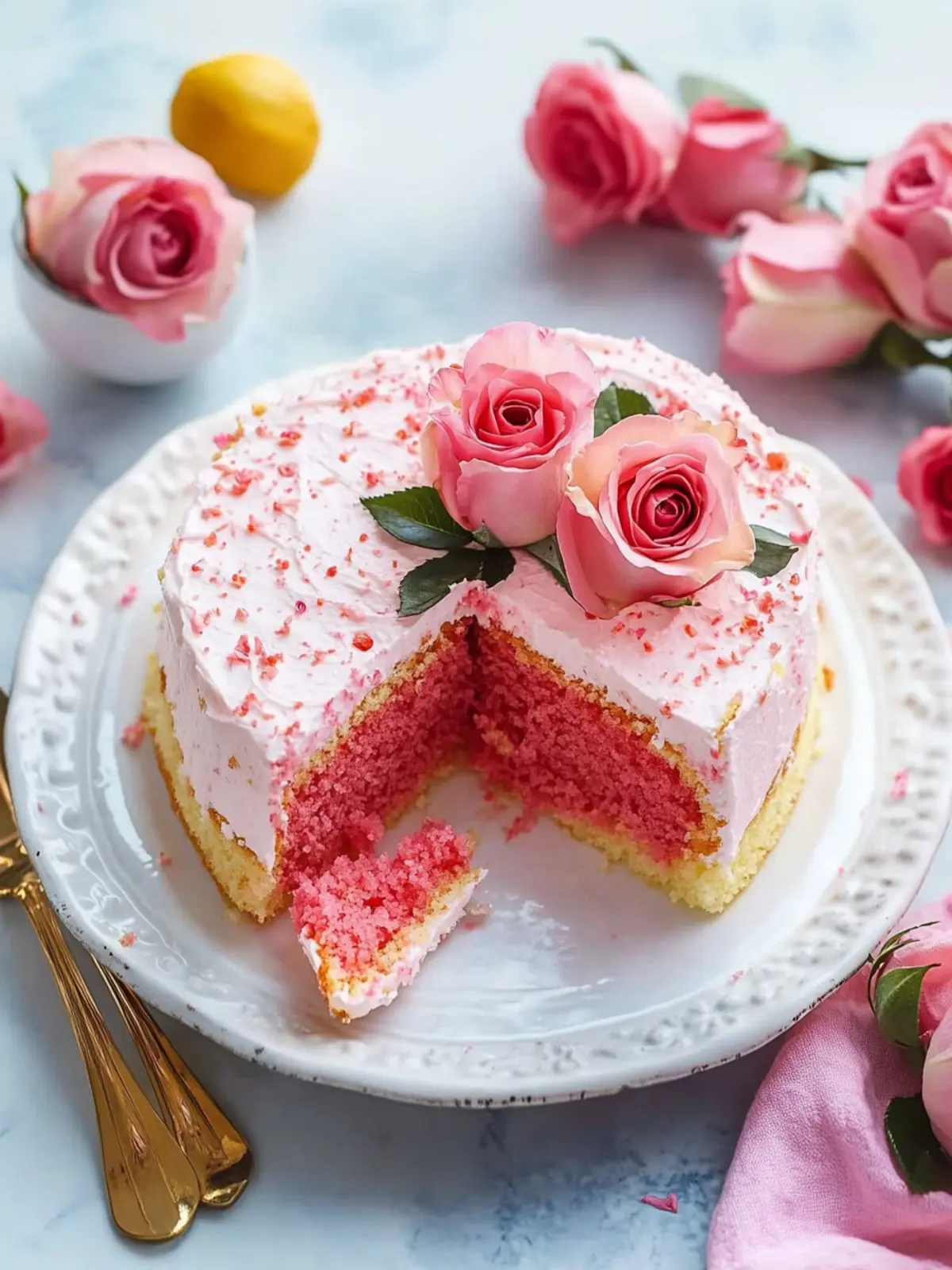 Delightful Rose Poke Cake That Will Bloom Your Taste Buds Rose Poke Cake