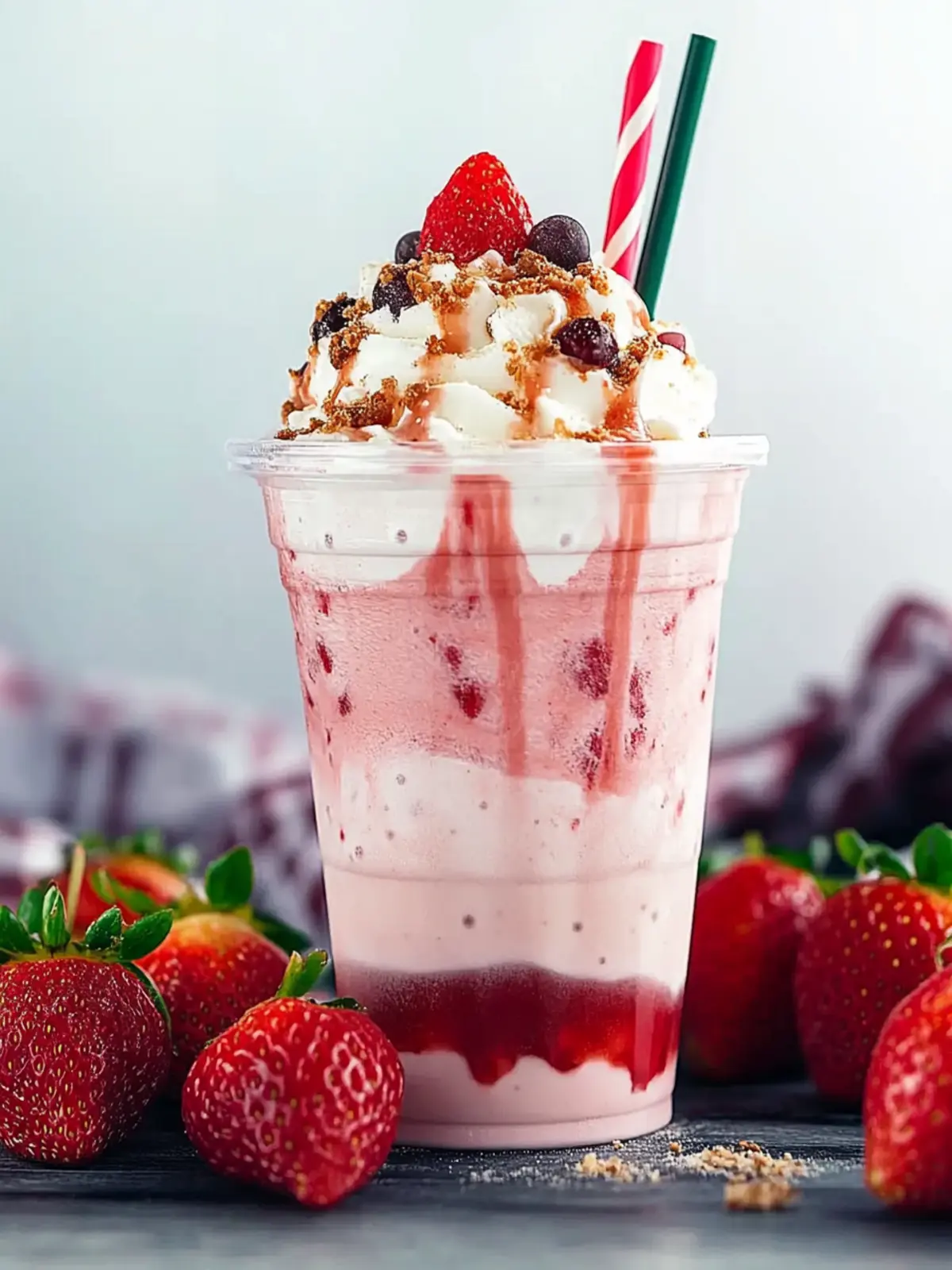 Deliciously Easy Strawberry Frappuccino in Just 5 Minutes Strawberry Frappuccino