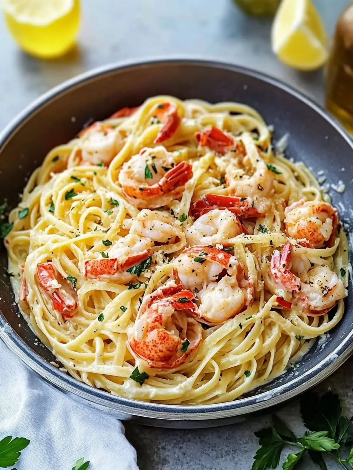 Lobster Scampi Linguine Pasta: A Weeknight Gourmet Delight Lobster Scampi Linguine Pasta