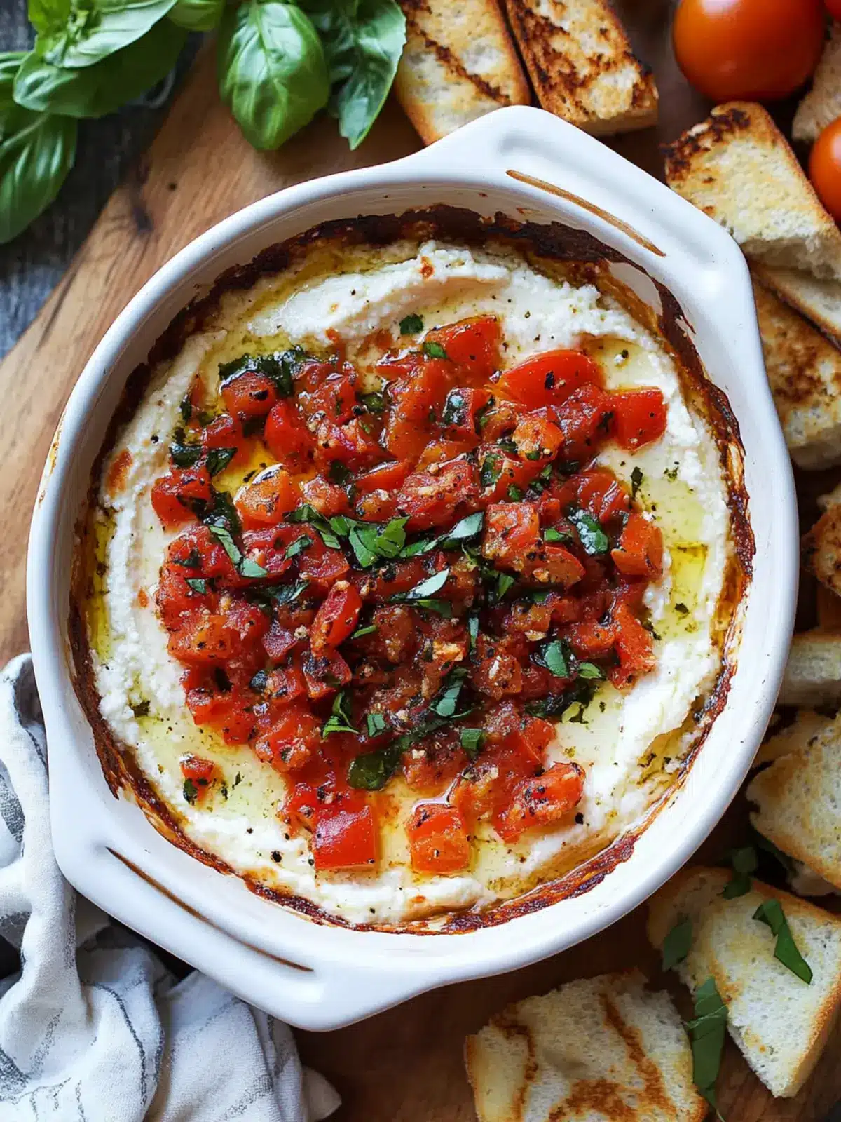 Irresistible Baked Goat Cheese Bruschetta Dip for Cozy Nights Baked Goat Cheese Bruschetta Dip