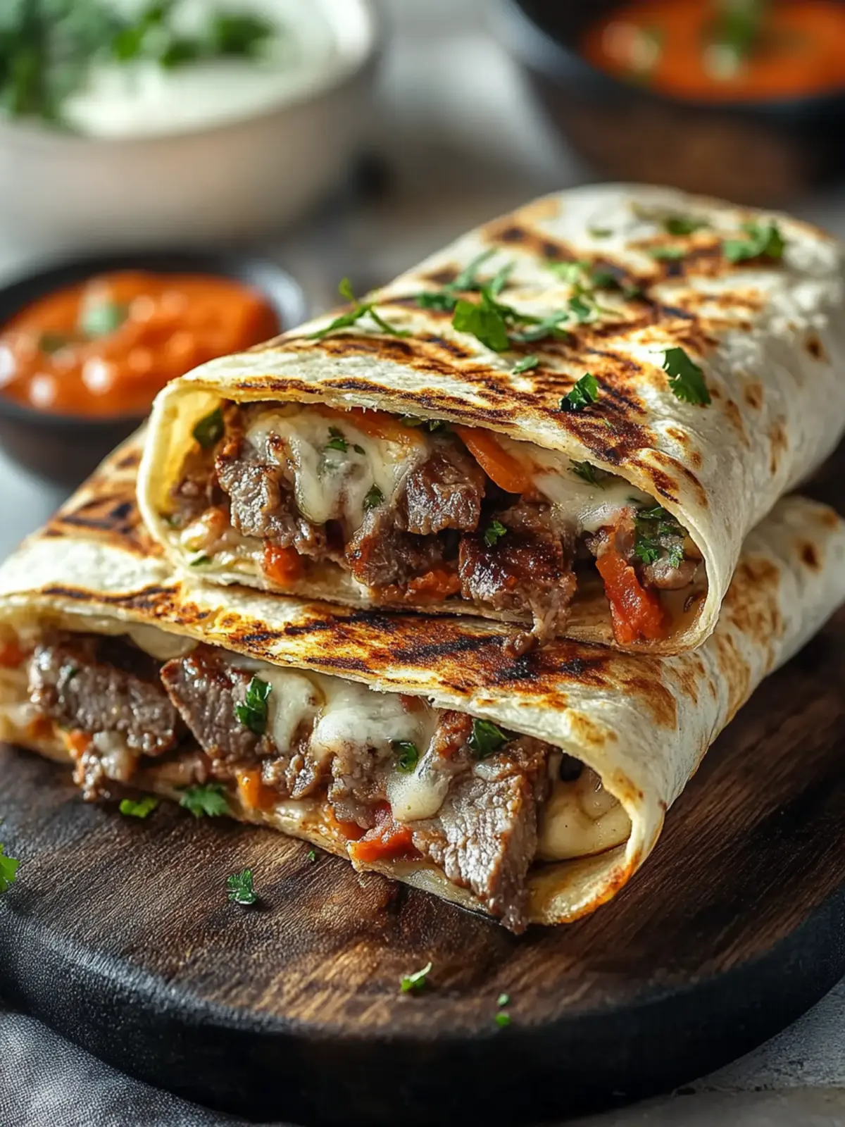 Crispy Philly Cheesesteak Grilled Wraps for Flavor Lovers Crispy Philly Cheesesteak Grilled Wraps