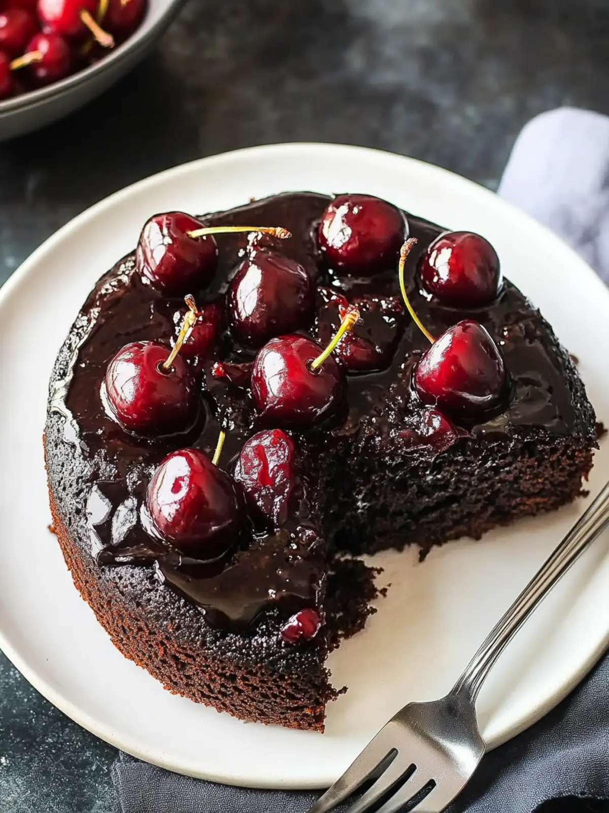 Decadent Chocolate Cherry Upside Down Cake You’ll Love Chocolate Cherry Upside Down Cake