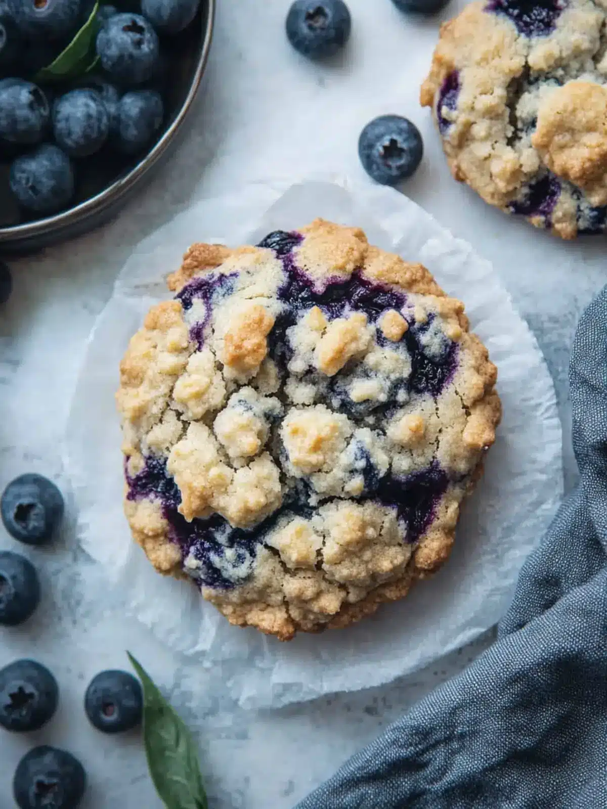 Crumbl Blueberry Muffin Cookies with Streusel Bliss Crumbl Blueberry Muffin Cookies with Streusel