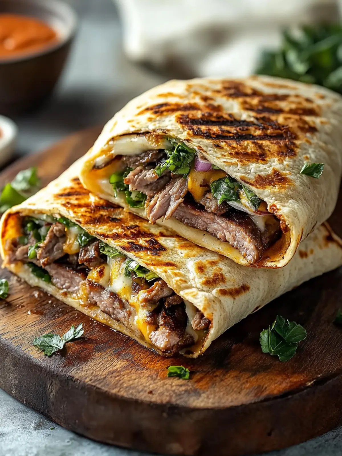 Crispy Philly Cheesesteak Grilled Wraps for Flavor Lovers Crispy Philly Cheesesteak Grilled Wraps