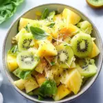 Tropical Pineapple Kiwi Salad with Toasted Coconut Delight Pineapple Kiwi Salad