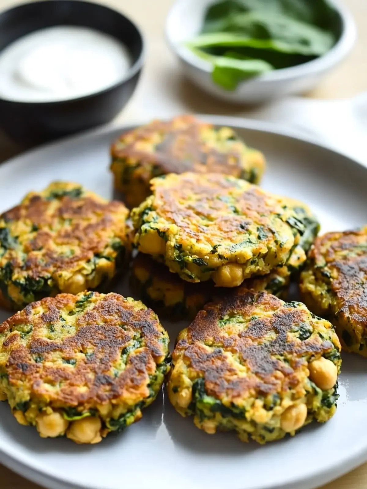 Delicious Spinach Chickpea Cakes for a Quick Dinner Fix Spinach Chickpea Cakes