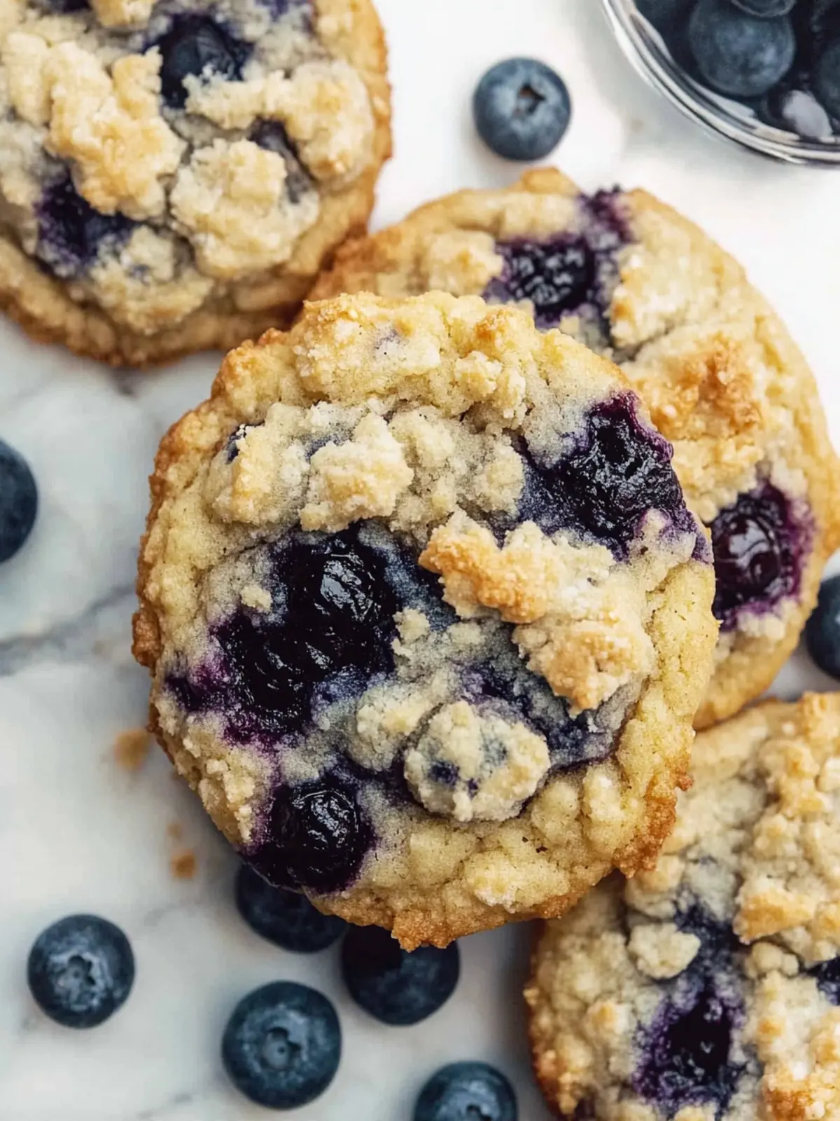 Crumbl Blueberry Muffin Cookies with Streusel Bliss Crumbl Blueberry Muffin Cookies with Streusel