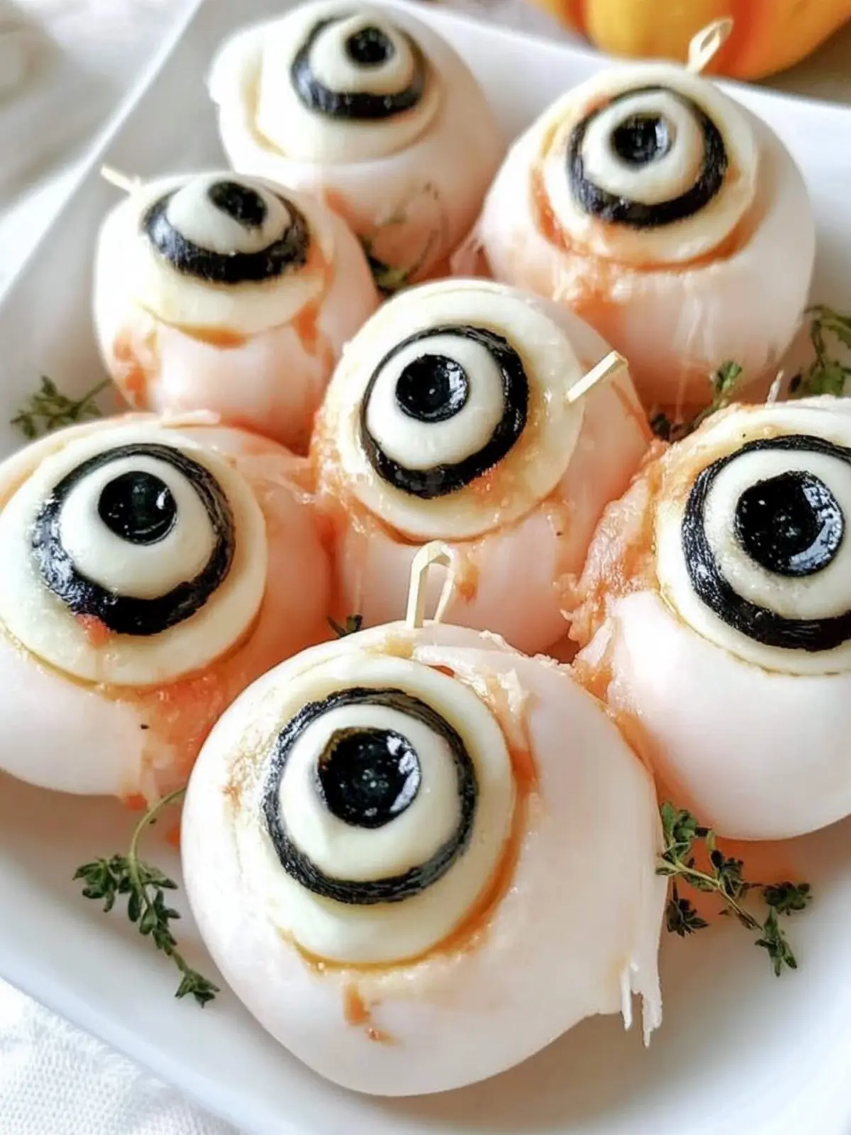Spook Up Your Party with Halloween Mozza Eyes Appetizer Halloween Mozza Eyes Appetizer