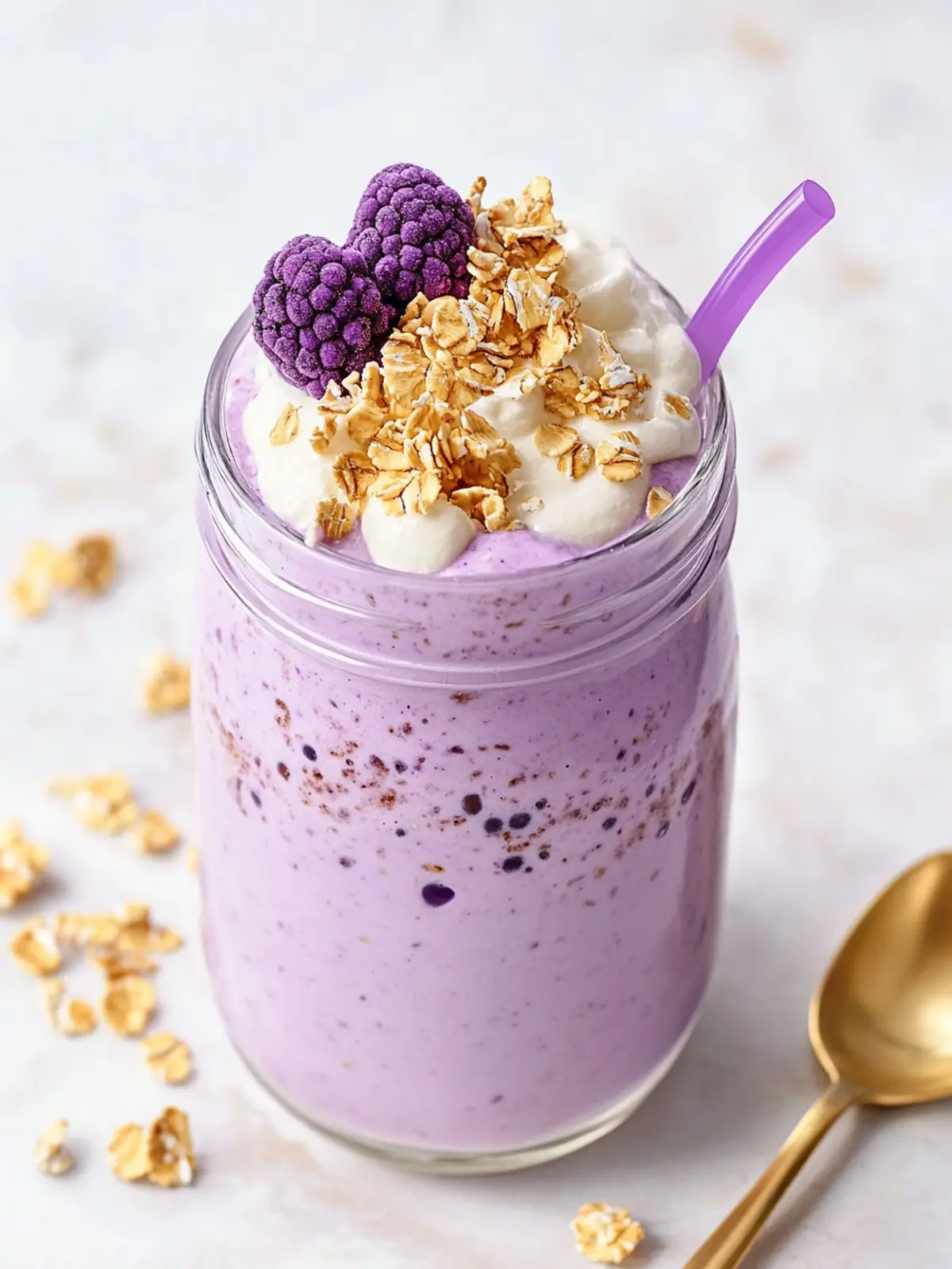 Ube Cheesecake Overnight Oats for the Ultimate Breakfast Delight Ube Cheesecake Overnight Oats
