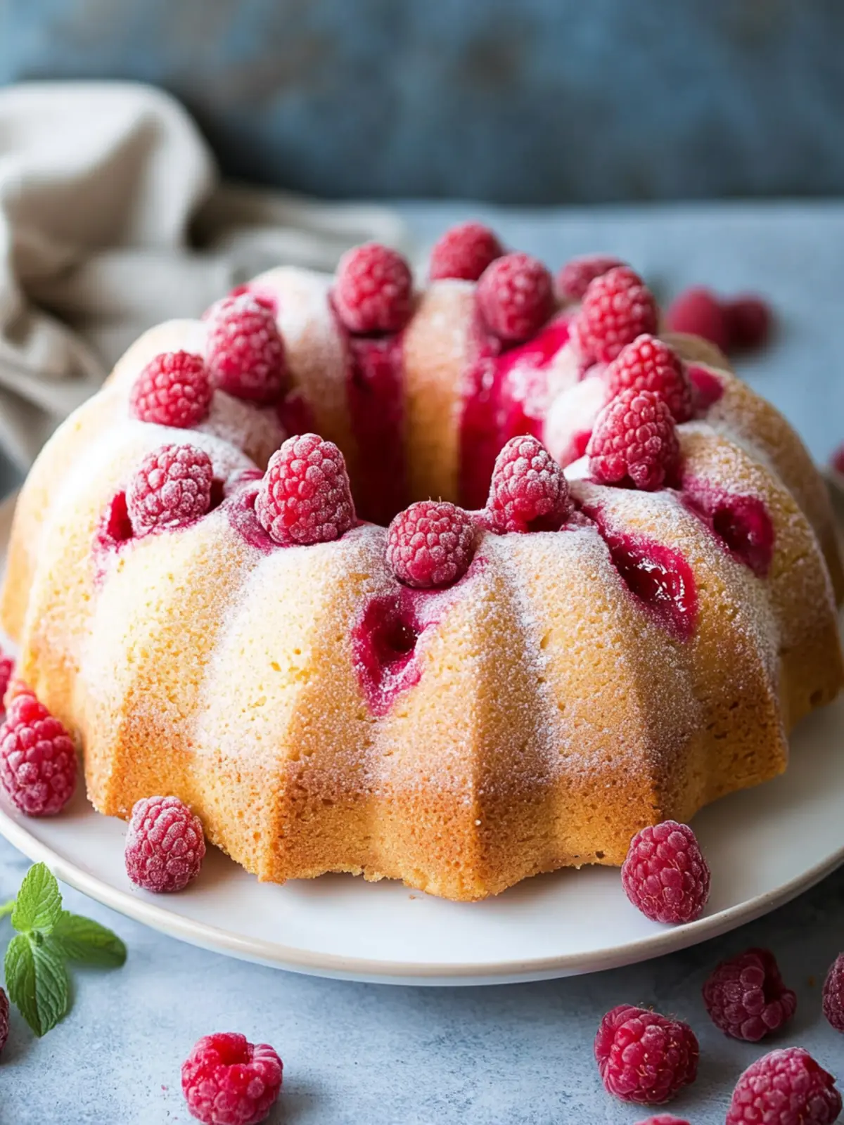 Delicious Vanilla Bundt Cake with Raspberries Bliss Vanilla Bundt Cake with Raspberries
