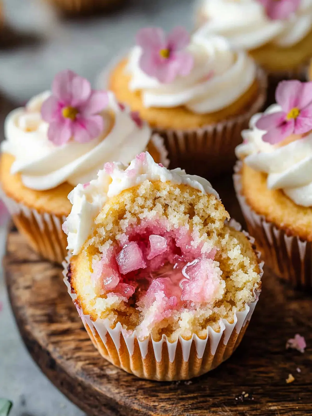 Deliciously Moist Rhubarb Honey Cupcakes You’ll Love Rhubarb Honey Cupcakes