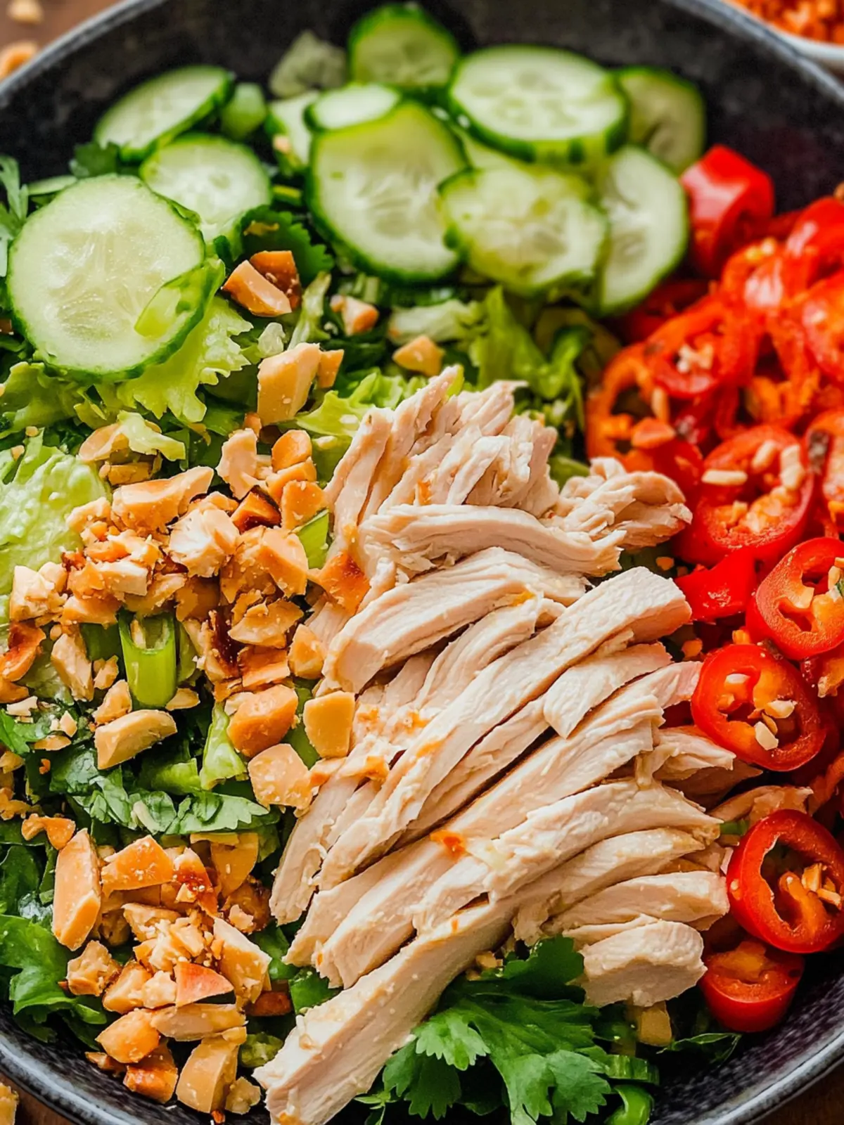 Delicious Thai Chicken Salad with Creamy Peanut Dressing Thai Chicken Salad