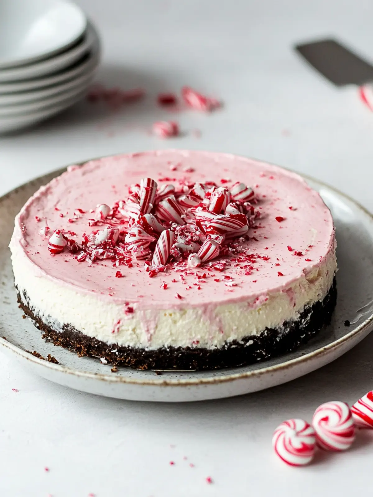 Decadent No-Bake Peppermint Cheesecake for Sweet Memories Peppermint Cheesecake