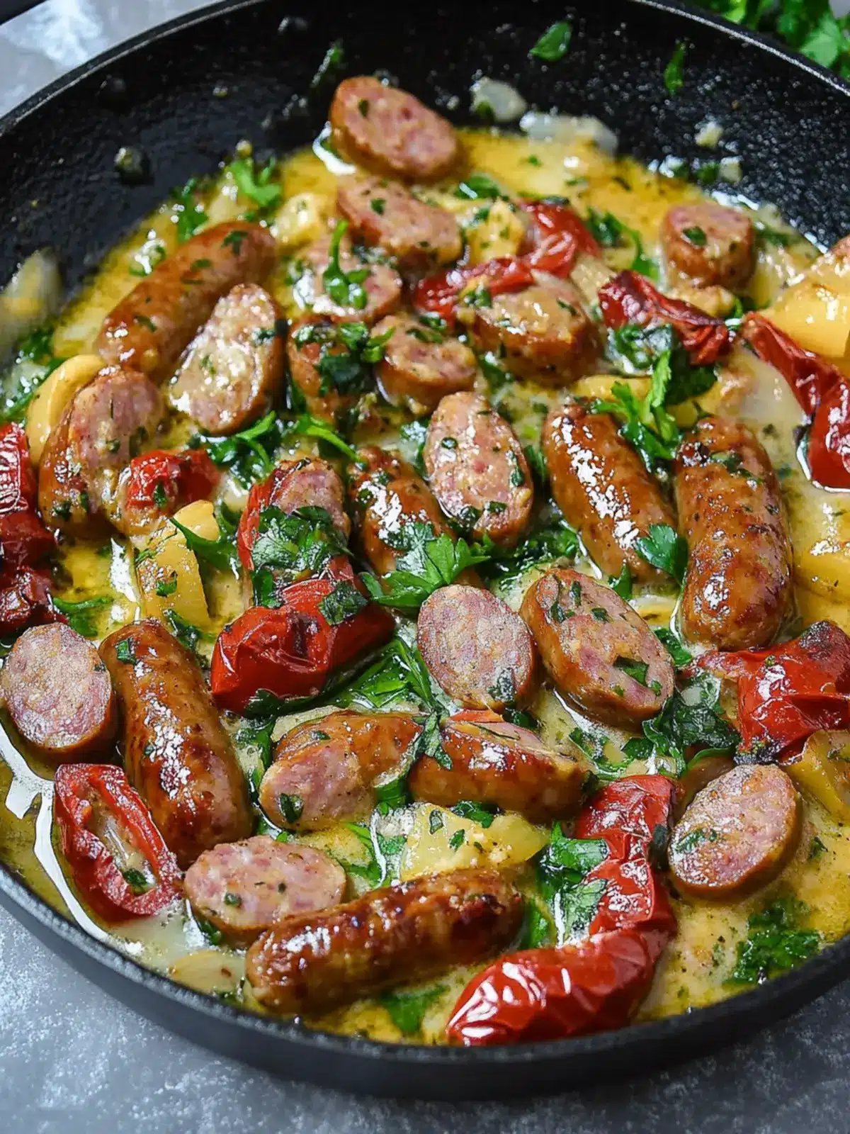 Savor Keto Tuscan Sausage Skillet in Just 40 Minutes Keto Tuscan Sausage Skillet