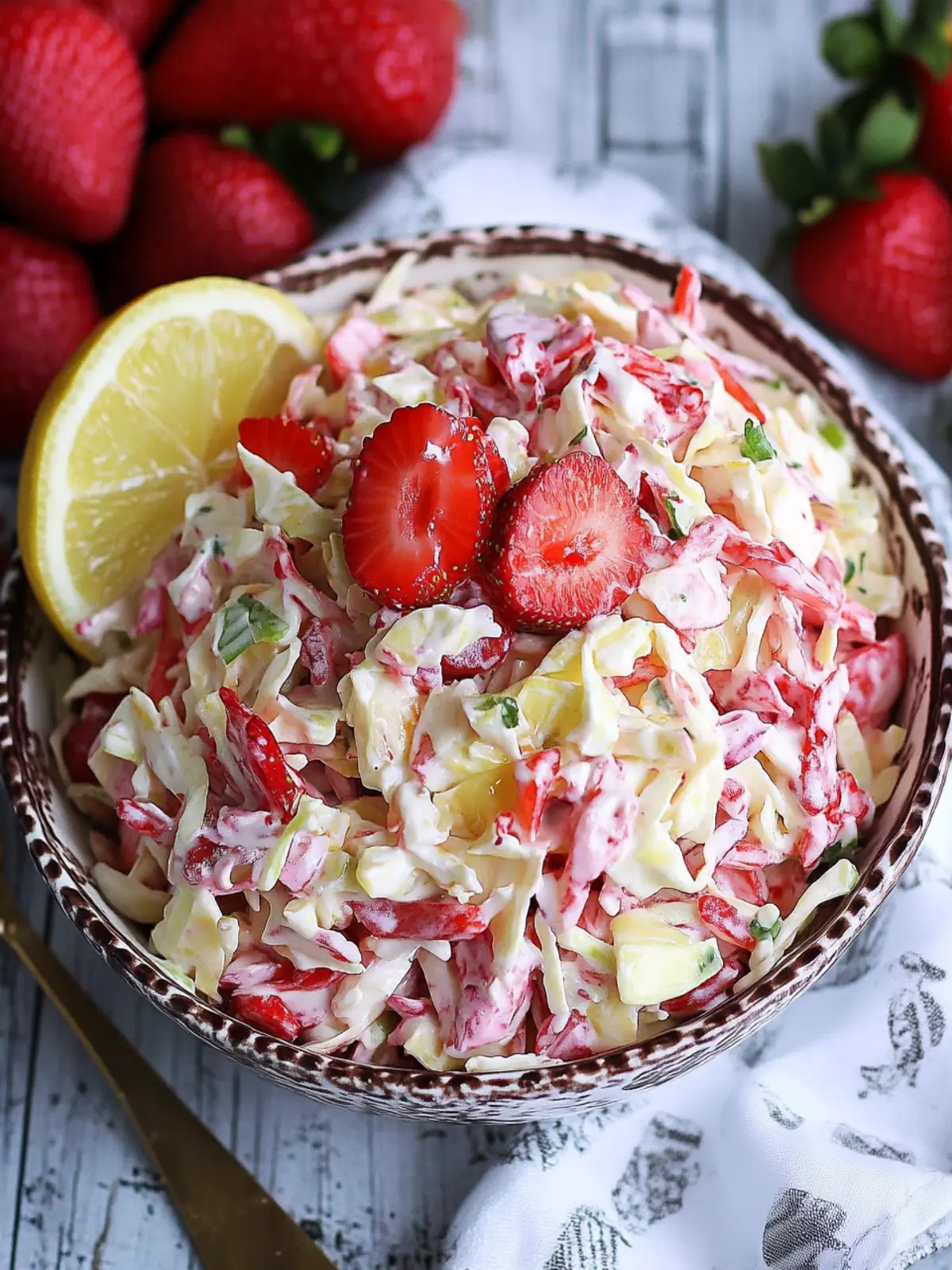 Zesty Strawberry Lemon Coleslaw That Will Brighten Any Meal Strawberry Lemon Coleslaw