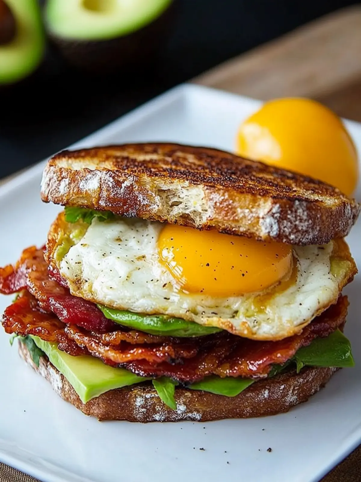 Easy Avocado & Bacon Breakfast Sandwich Recipe You’ll Love Breakfast Sandwich Recipe Easy Avocado & Bacon