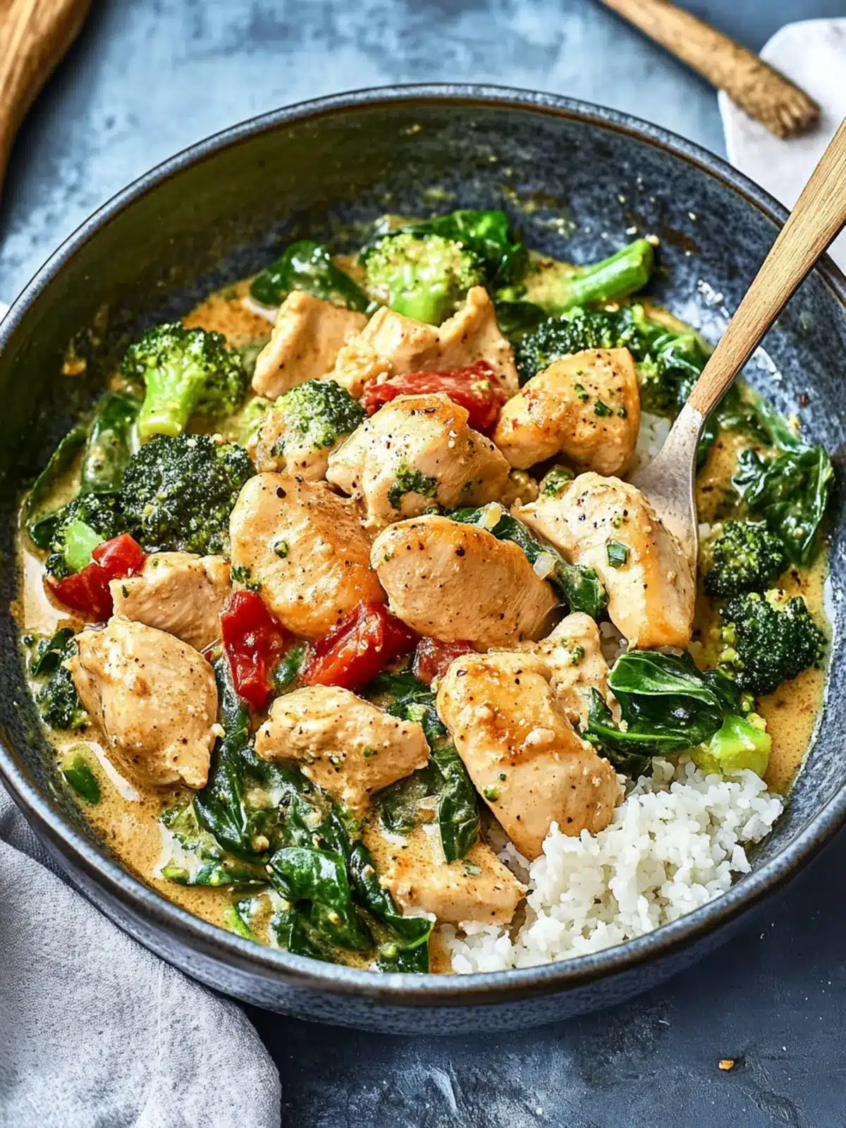 Satisfy Your Cravings with Garlic Chicken, Broccoli & Spinach Garlic Chicken with Broccoli and Spinach